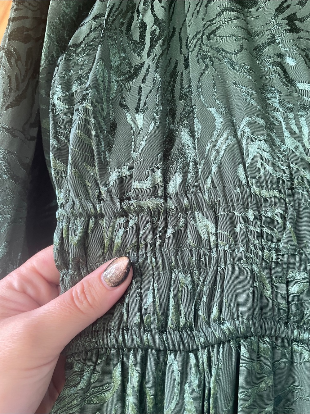 Taylor Emerald Green Textured Maxi Dress - Picture 6 of 11